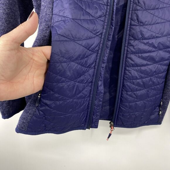 McKinley Womens Wool Puffer Jacket size Small Blue Hooded Full Zip - Picture 11 of 13